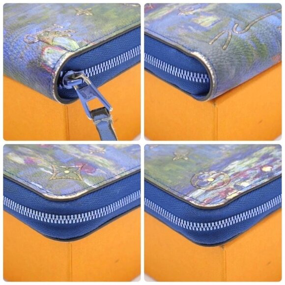 Louis Vuitton Wallet Masters Collection Monet Blue Rare by Jeff Koons - Picture 10 of 11